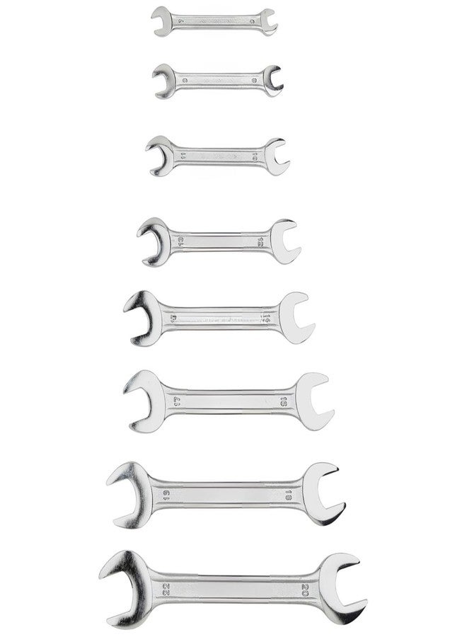 PERFECT TECH 8 Ps Spanner Set | DEP-08 Double Ended Spanner Set | Steel Double Open-End Spanner Set | Anti-Slip | Combination Spanner Set - 8 Pieces - Image 1